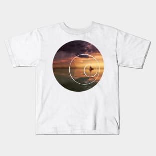 Out at sea paradise Geometric Artwork Kids T-Shirt